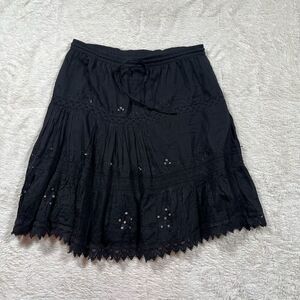 Vintage Y2K Want Mini Pleated Sequin Drawstring Mini Skirt